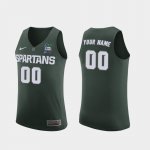 Men's Custom Michigan State Spartans #00 Nike NCAA 2019 Final-Four Green Authentic College Stitched Basketball Jersey QO50G83YF